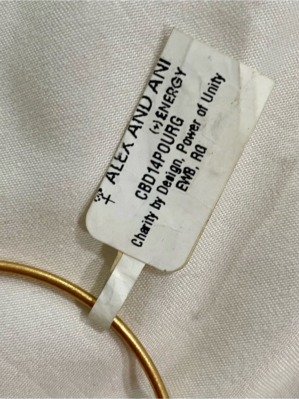 NWT Alex and Ani Special Olympics gold tone bangle bracelet- Retired - Picture 8 of 8
